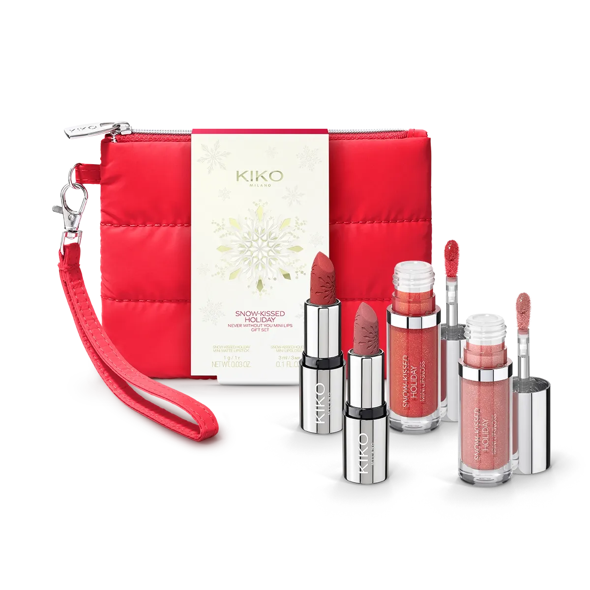 KIKO MILANO Snow-kissed Holiday Never Without You Mini Lips Gift Set
