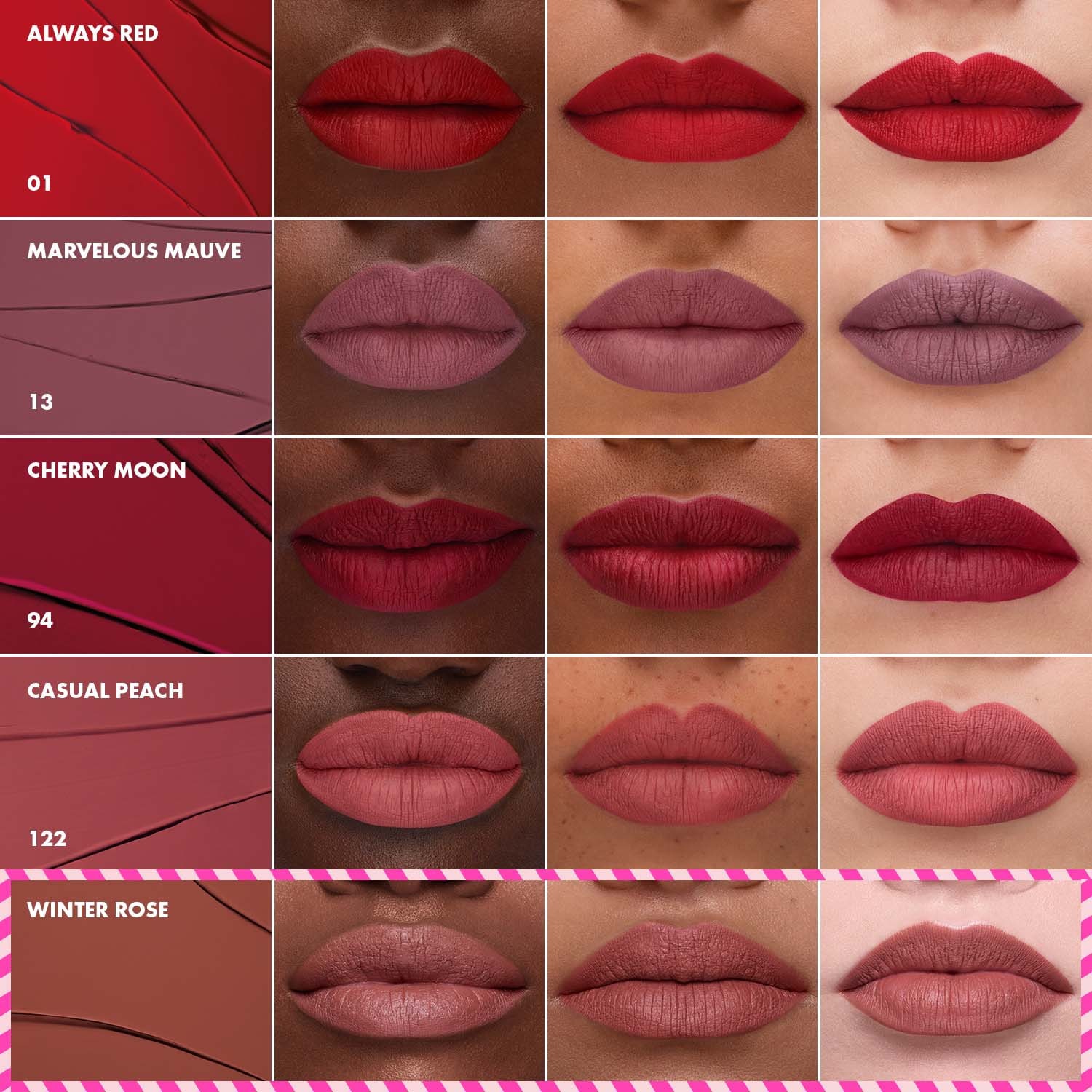 SEPHORA COLLECTION KIT DE 5 ROUGES VELOUTÉS SANS TRANSFERT – Image 2