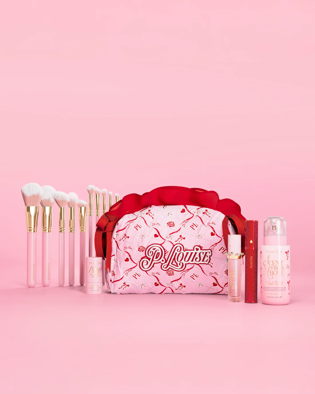 Plouise Pretty in Pink Bow Makeup Kit & Bag