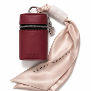 Fenty Beauty Mini Lipstick Bag & Satin Scarf – Burgundy